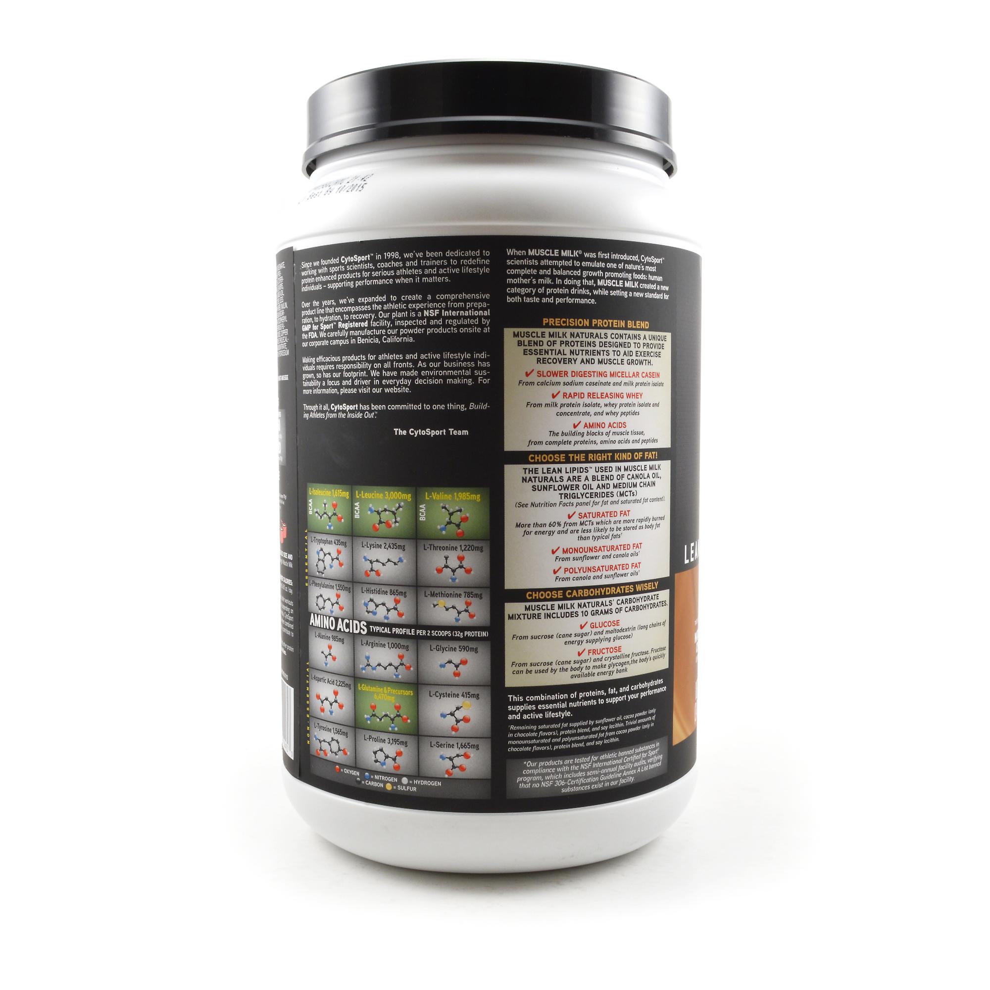 cytosport muscle milk naturals 262 d