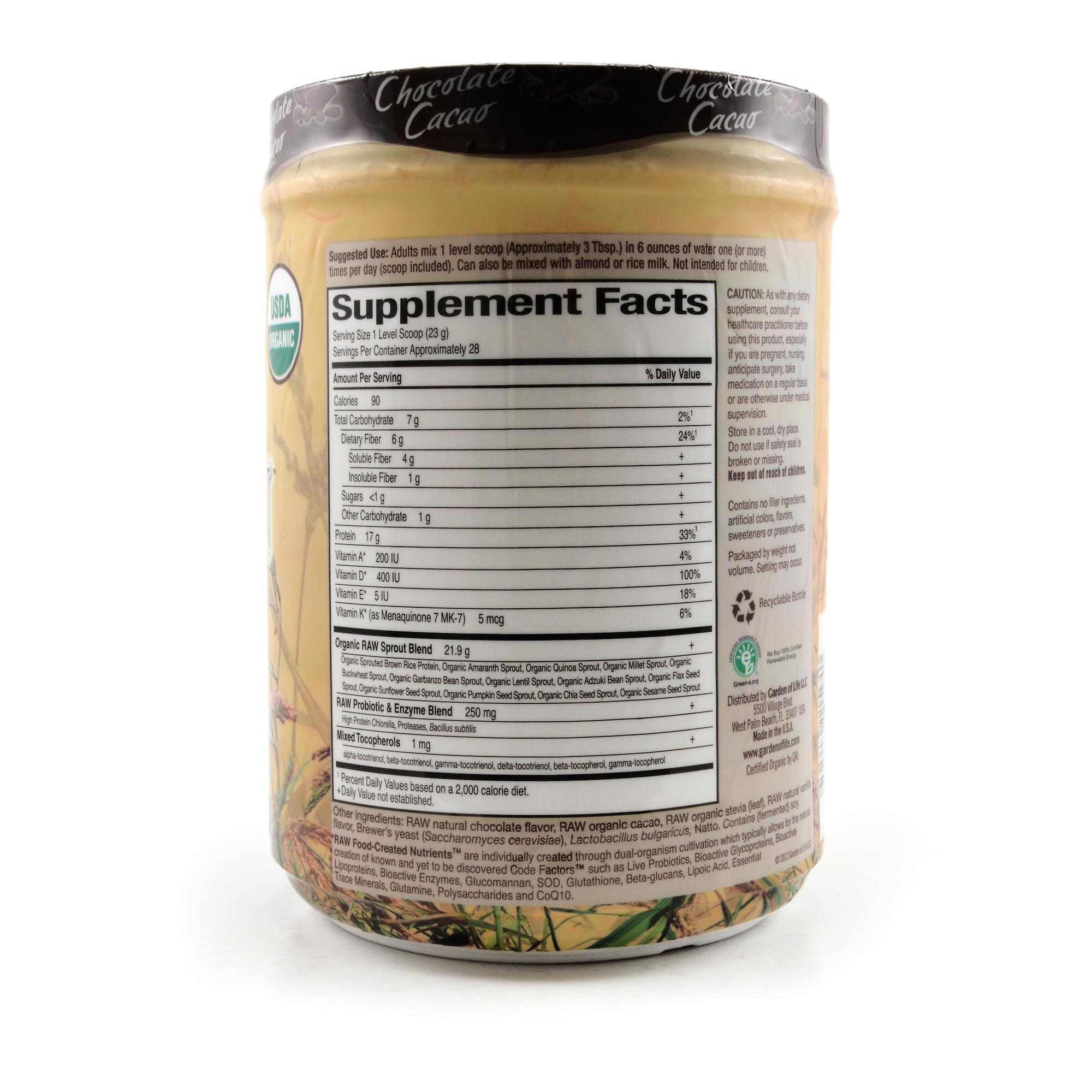 garden of life raw protein 259 b
